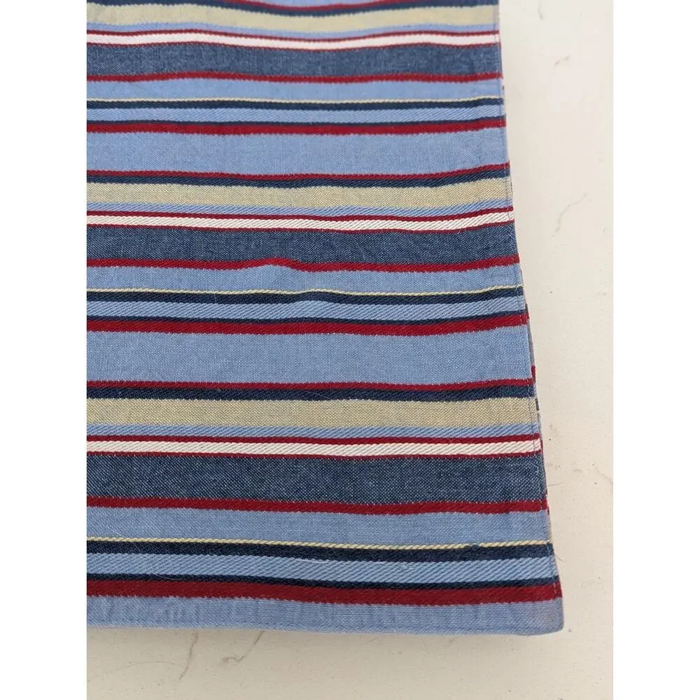 8 Placemats Double sided Coastal Nautical Americana Multi tonal Striped